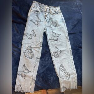 High rise butterfly Jeans